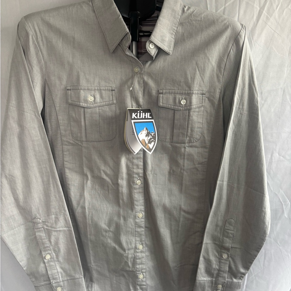 Kuhl Women's Gray Kiley LS Button-Down Shirt - Picture 3 of 9
